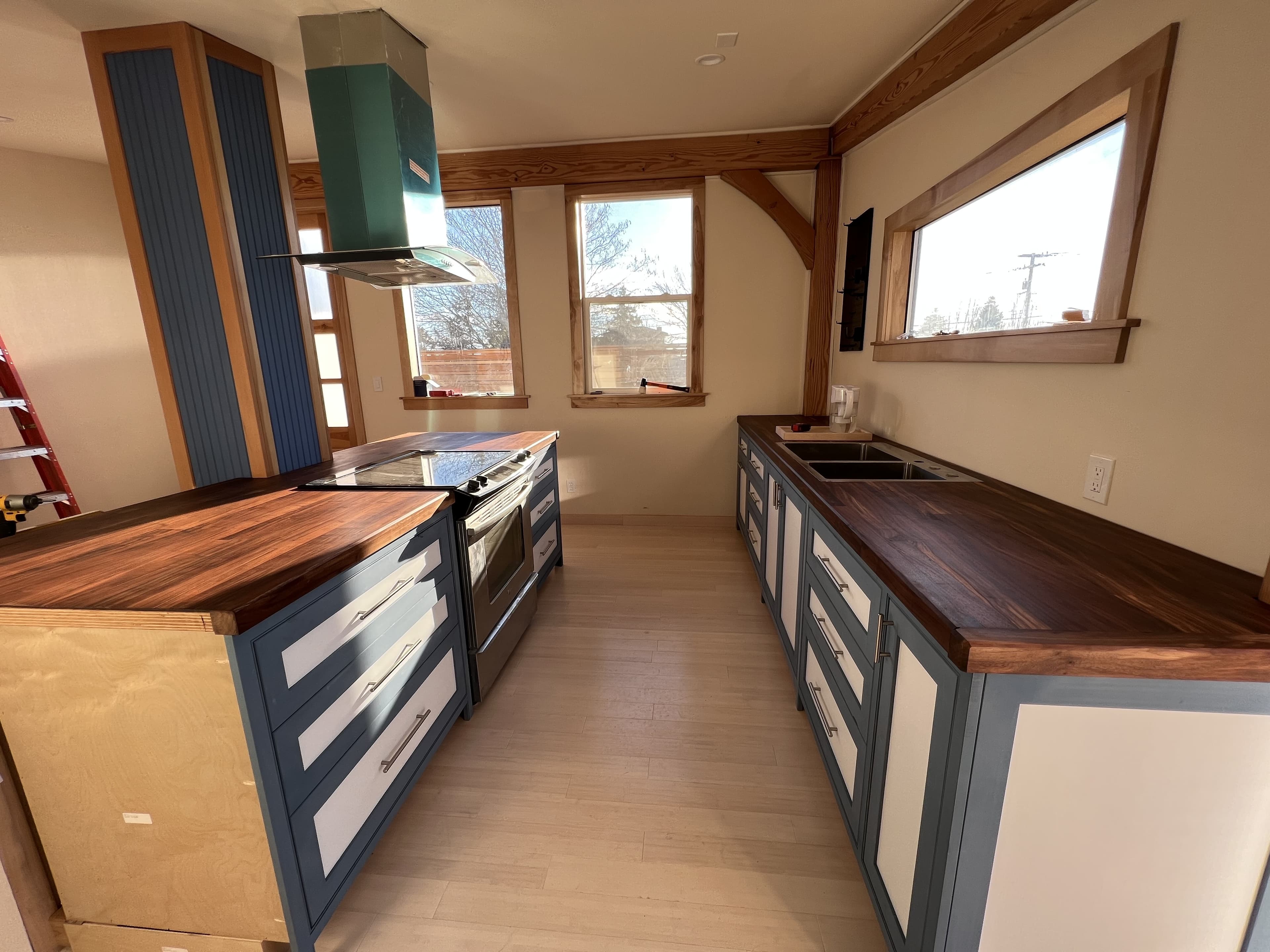 Blue Workstation Kitchen